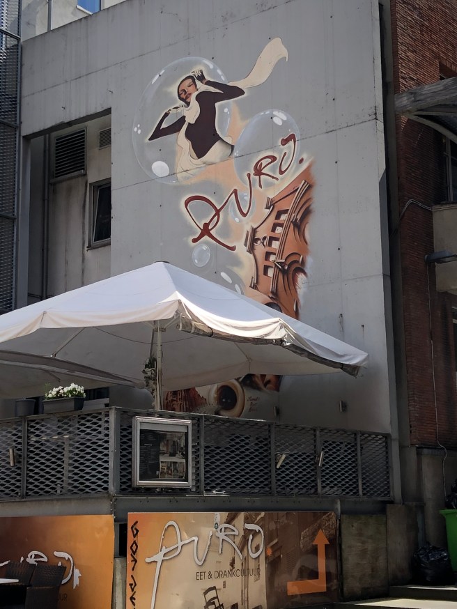 Muurschildering Mechelen: restaurant Puro Guldenstraat